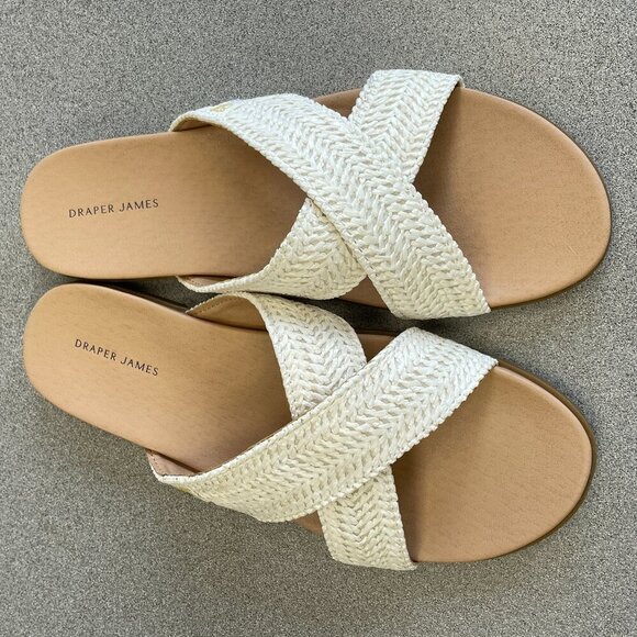 NWOT Draper James Alex Women's Size 8M Cross Strap Flat Sandals  Slip-On - Picture 6 of 6